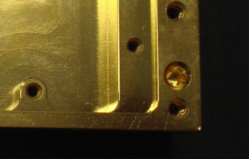 sample of Bright Gold plating (metallization) (containing Cobalt)